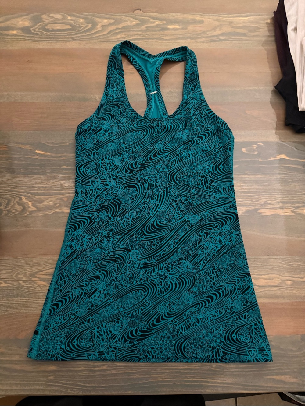 Lululemon soft Teal & Black Racerback Tank